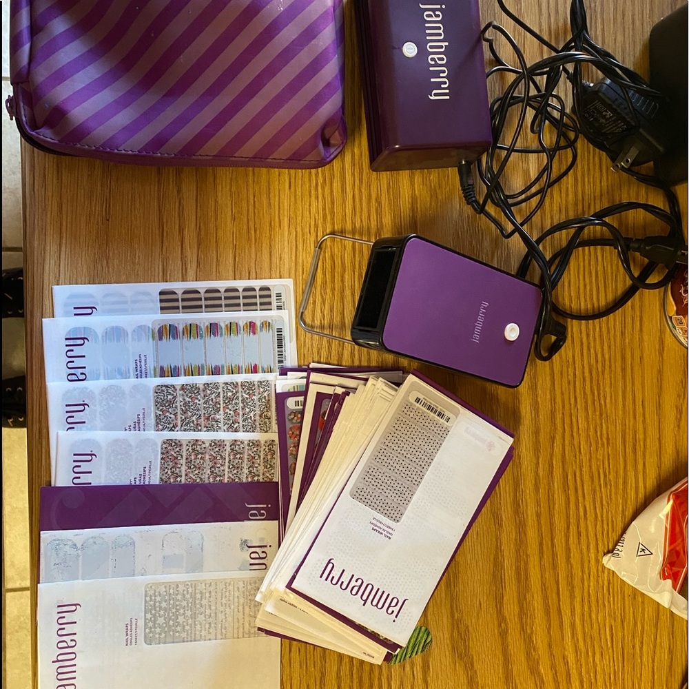 Huge lot of Jamberry wraps, heater, UV gel
